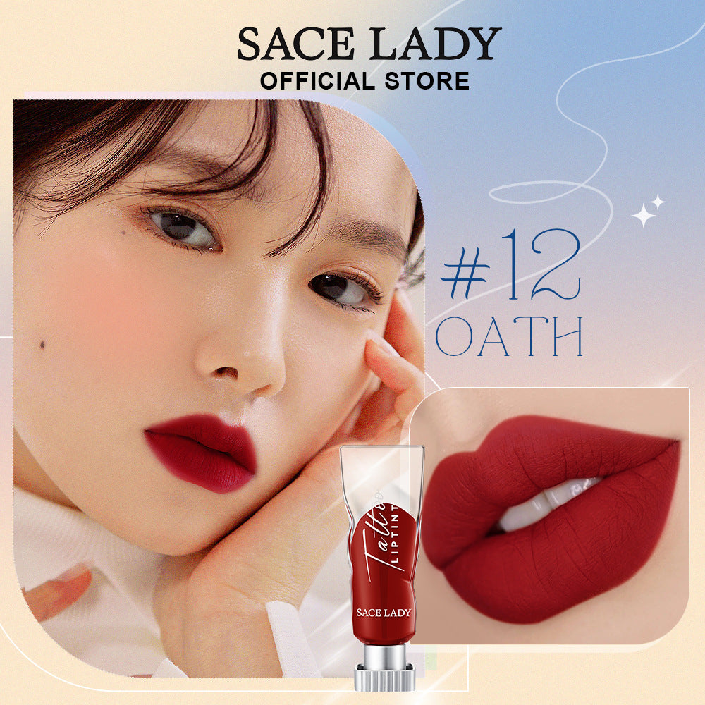 SACE LADY 4Color Holding Makeup Matte Texture Lip Guard Tattoo Lip Lacquer Lip Gloss Balm SL613