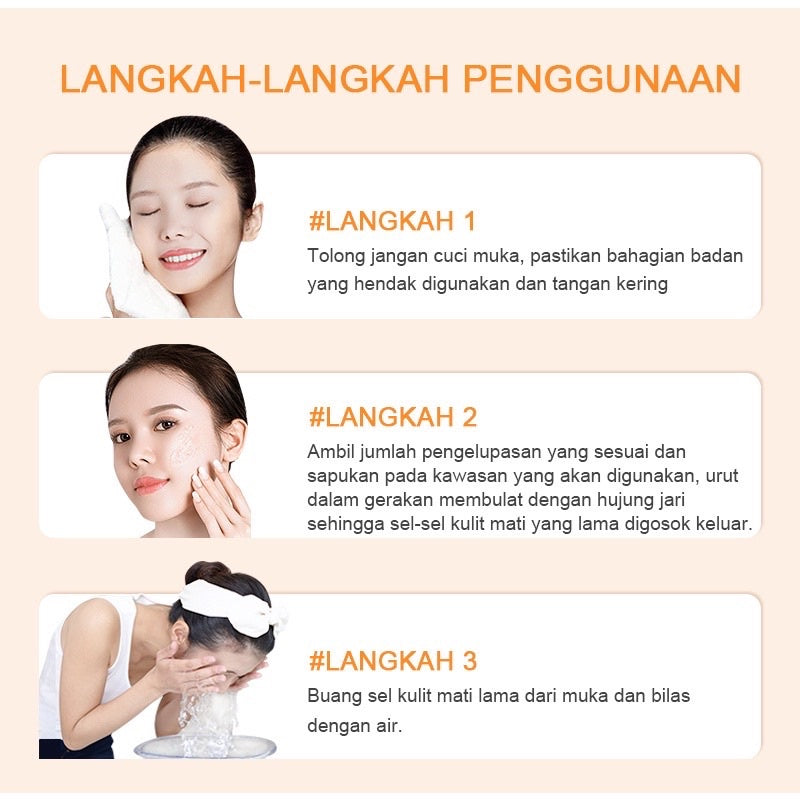 Gmeelan Facial Exfoliating Whitening Lotion Clear Facial Cleanser Body Scrub Cream
