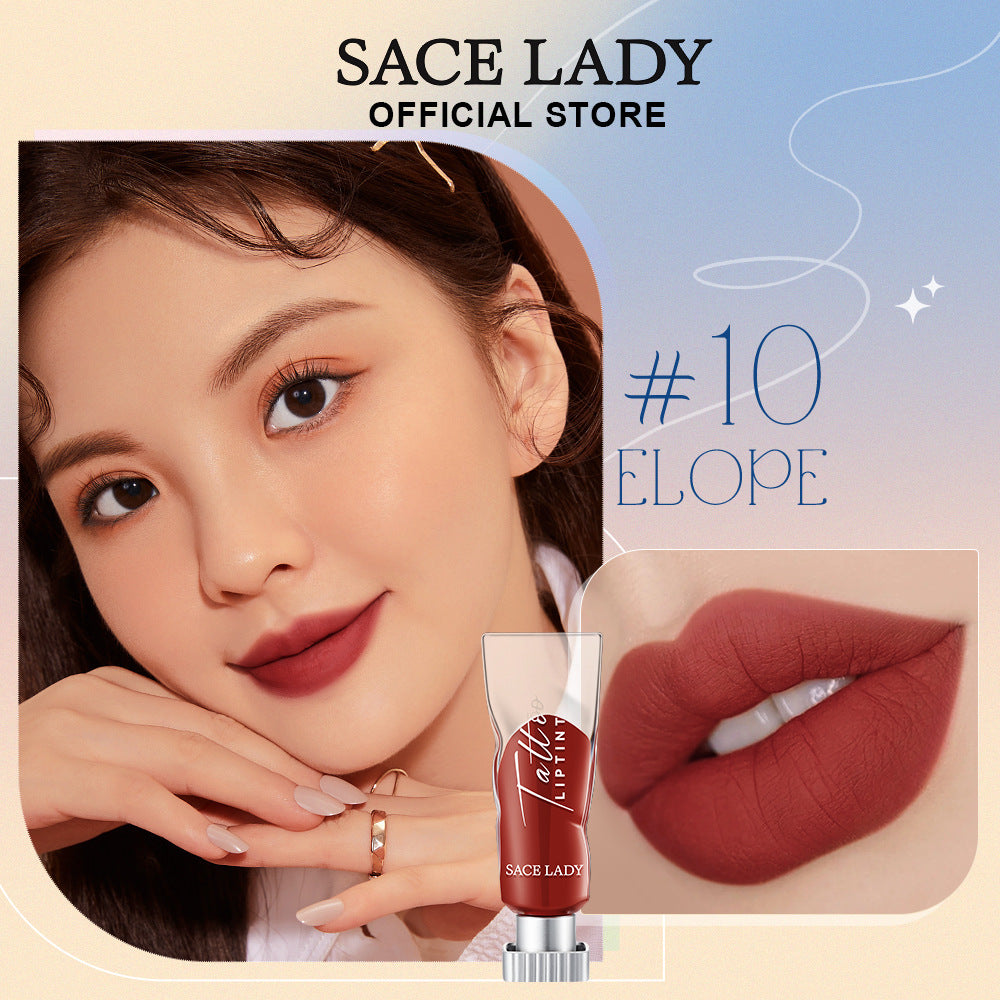 SACE LADY 4Color Holding Makeup Matte Texture Lip Guard Tattoo Lip Lacquer Lip Gloss Balm SL613