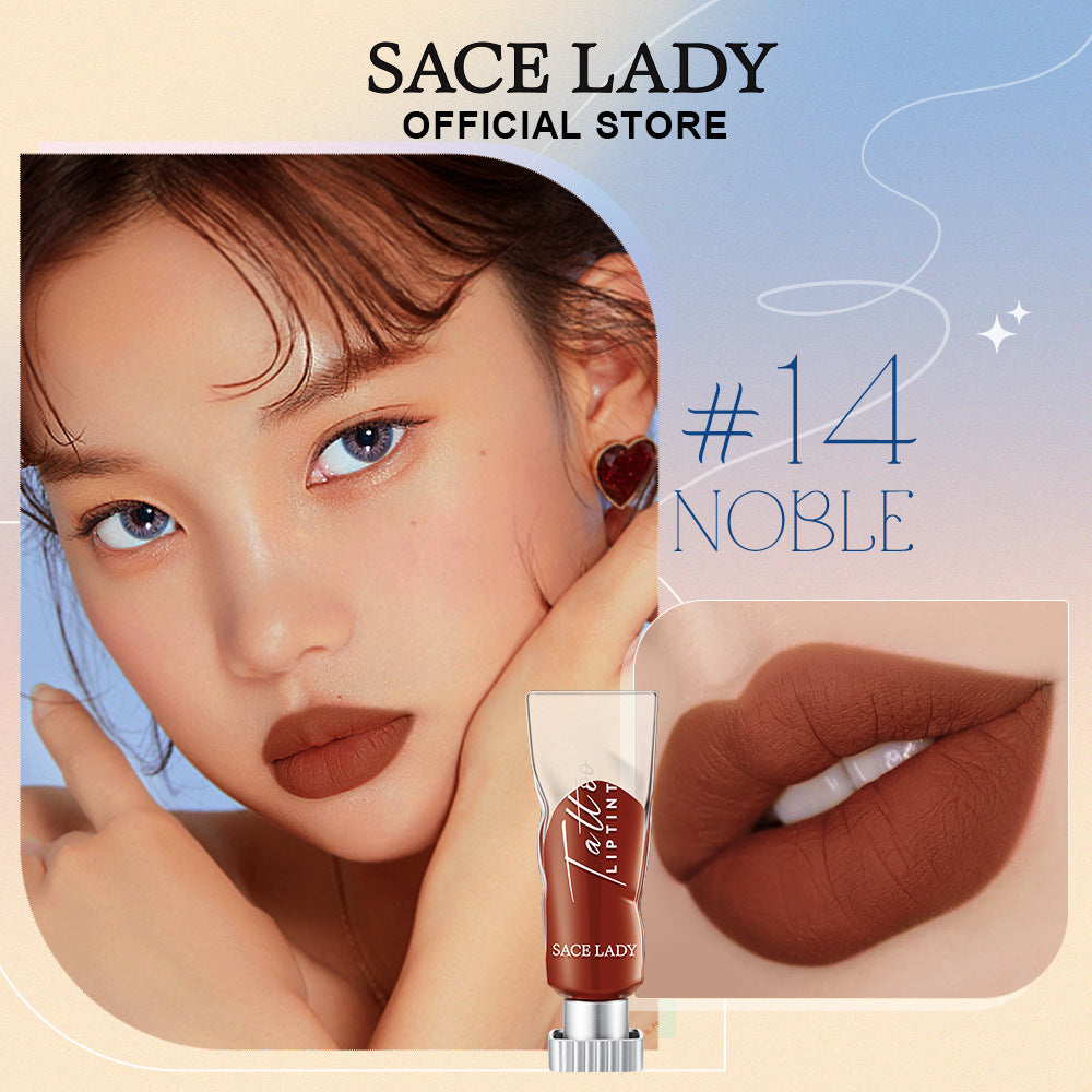 SACE LADY 4Color Holding Makeup Matte Texture Lip Guard Tattoo Lip Lacquer Lip Gloss Balm SL613