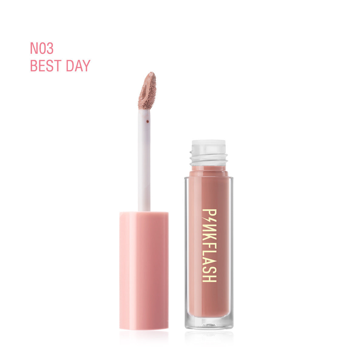 PINKFLASHFactory Wholesale18Color Exclusive for Cross-Border Moisturizing White No Stain on Cup Velvet Lipstick Matte Lip Gloss