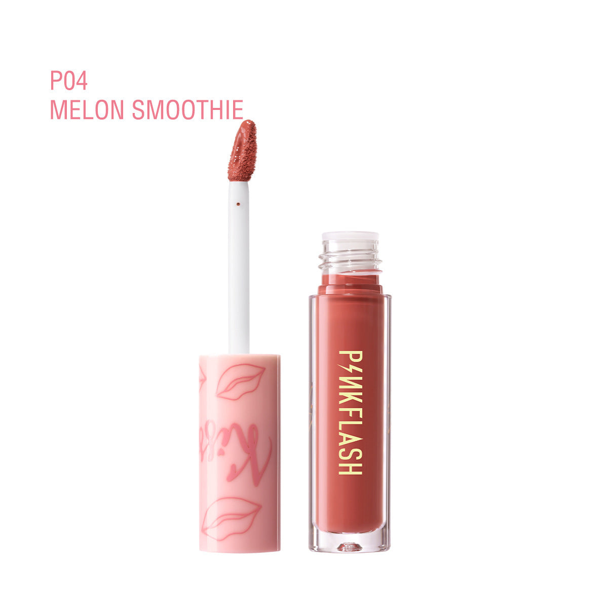 PINKFLASHFactory Wholesale18Color Exclusive for Cross-Border Moisturizing White No Stain on Cup Velvet Lipstick Matte Lip Gloss