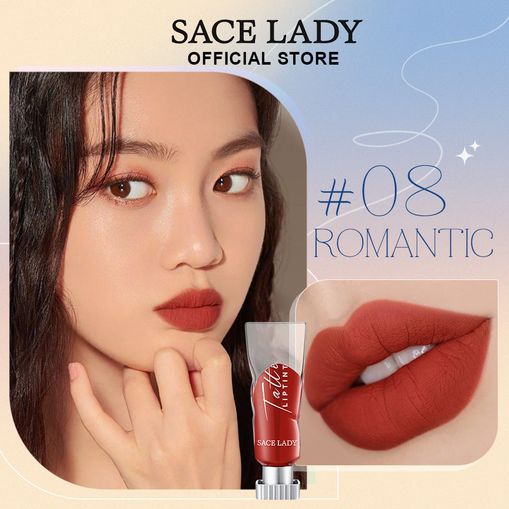 SACE LADY 4Color Holding Makeup Matte Texture Lip Guard Tattoo Lip Lacquer Lip Gloss Balm SL613