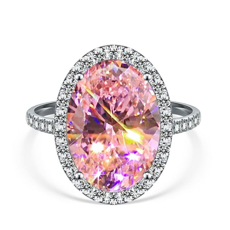 [AIYO]# Pure White Diamond Ring (all 25 Free Delivery) [buy One Get Three Free: Earrings, Ring Box, Cloth]