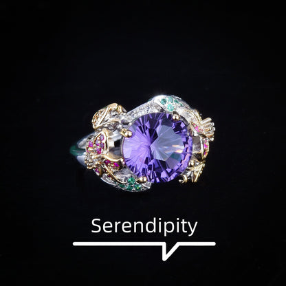 [AIYO]# Pure White Diamond Ring (all 25 Free Delivery) [buy One Get Three Free: Earrings, Ring Box, Cloth]