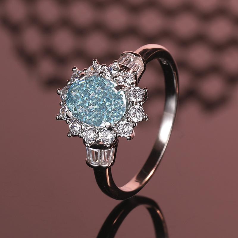 [AIYO]# 【11】Exquisite Snowflake Ring 2.5 Karat (all $25 Free Shipping) [buy One Get Three Free: Earrings, Ring Box, Cloth]