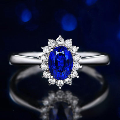 [AIYO]# Pure White Diamond Ring (all 25 Free Delivery) [buy One Get Three Free: Earrings, Ring Box, Cloth]