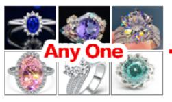 [AIYO]# Pure White Diamond Ring (all 25 Free Delivery) [buy One Get Three Free: Earrings, Ring Box, Cloth]