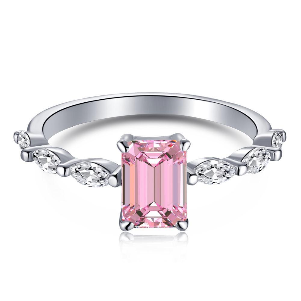 [AIYO]#【3】 Colorful Jewelry Ring  (all $25 Free Shipping) [Buy One Get Three Free: Earrings, Ring Box, Cloth]