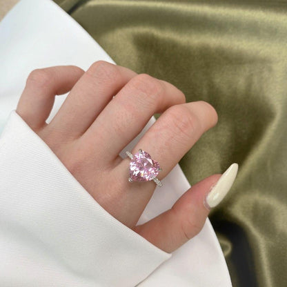 [AIYO]#【3】 Colorful Jewelry Ring  (all $25 Free Shipping) [Buy One Get Three Free: Earrings, Ring Box, Cloth]