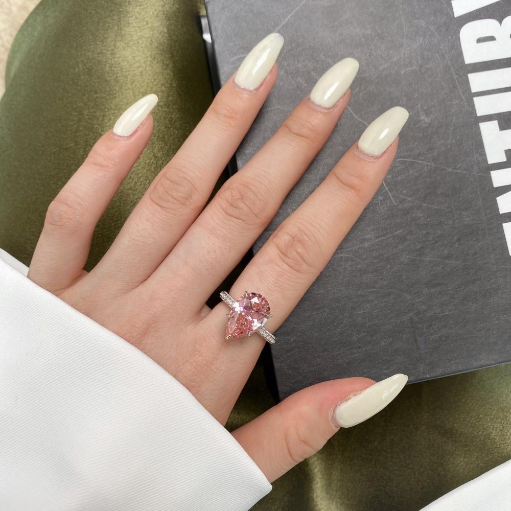 [AIYO]#【3】 Colorful Jewelry Ring  (all $25 Free Shipping) [Buy One Get Three Free: Earrings, Ring Box, Cloth]