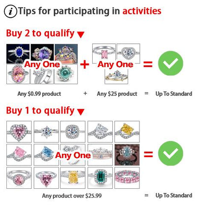 [AIYO]# Pure White Diamond Ring (all 25 Free Delivery) [buy One Get Three Free: Earrings, Ring Box, Cloth]