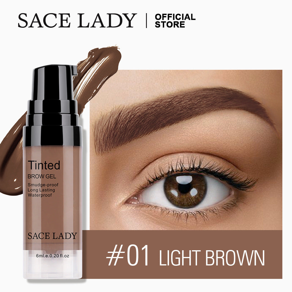 SACE LADY Liquid Eyebrow Cream Waterproof and Durable Smear-Proof Makeup Eyebrow Gel 6ml SL331
