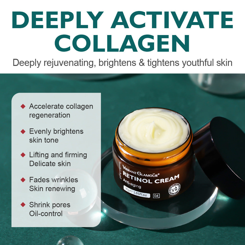 Vibrant Glamour  Retinol Face Cream  Anti-Aging Anti-Wrinkle Moisturizer 30g