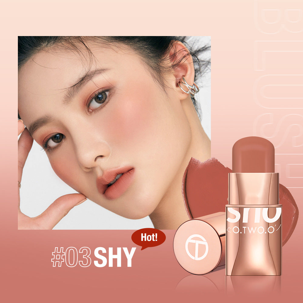 O.TWO.OVigorous Smooth Blusher Natural Nude Makeup Blush Stick MakeupSC049