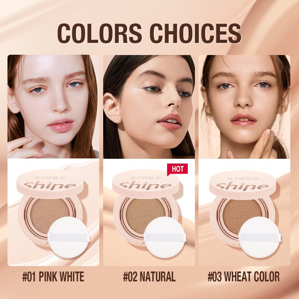 O.TWO.O Air Cushion BB Cream Long-lasting Waterproof Brighten 3 Colors