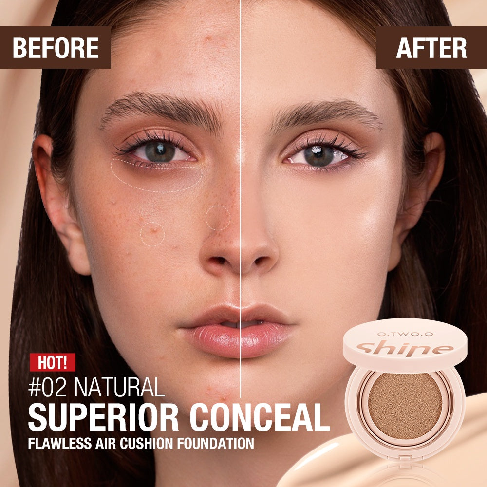 O.TWO.O Air Cushion BB Cream Long-lasting Waterproof Brighten 3 Colors