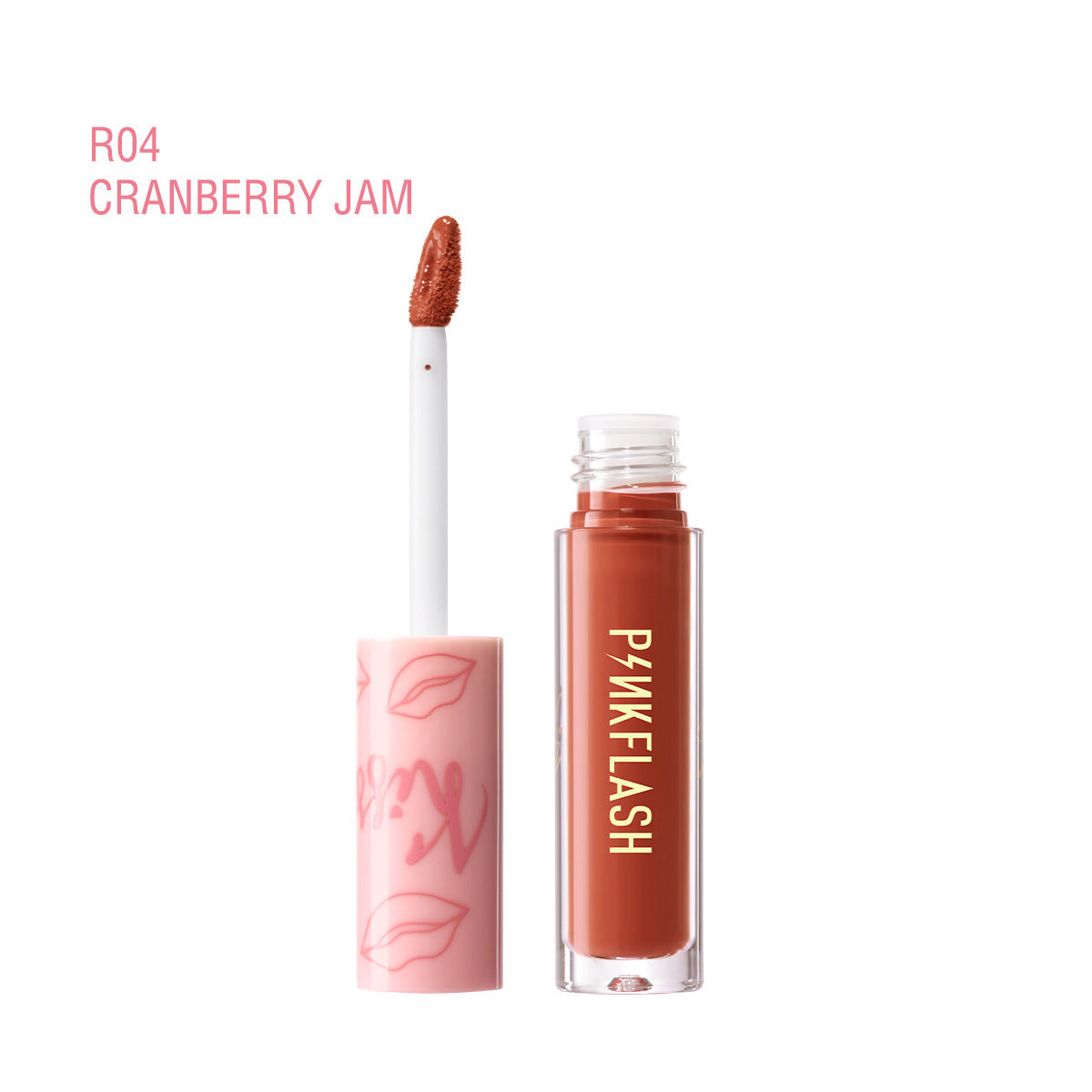 PINKFLASHFactory Wholesale18Color Exclusive for Cross-Border Moisturizing White No Stain on Cup Velvet Lipstick Matte Lip Gloss